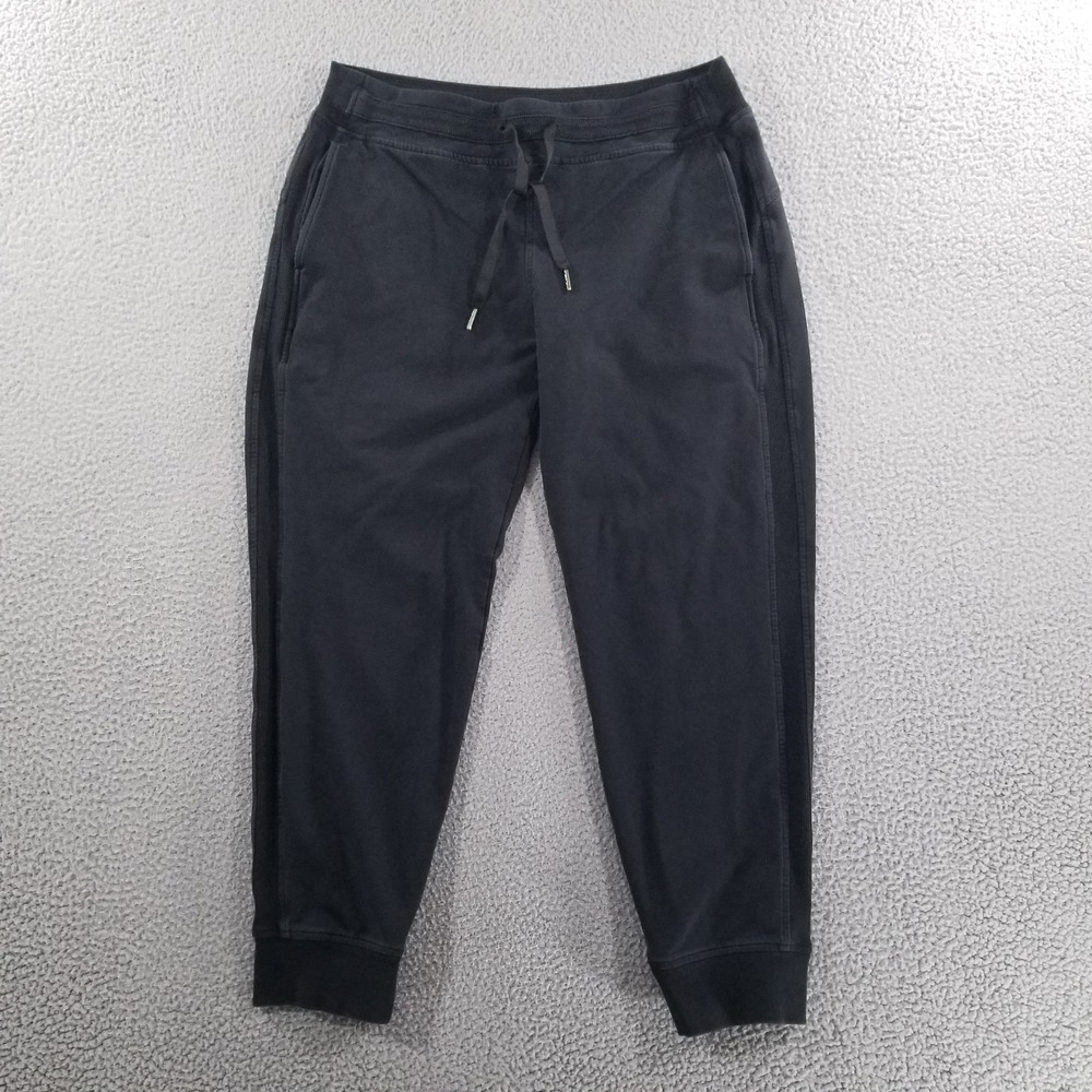 Lululemon Joggers Women 12 Black City Sweat Stretch Lounge Soft Terry Sweatpants